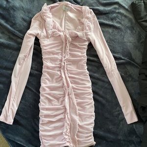 Oh Polly pink ruffled dress (worn once)